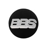 BBS Standard Nabendeckel Schwarz mit 2D Logo Silber Set (4 Stück)