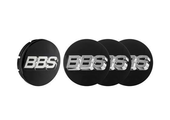 BBS 3D Rotation Nabendeckel mit Logo silber/chrome Set (4 Stück)