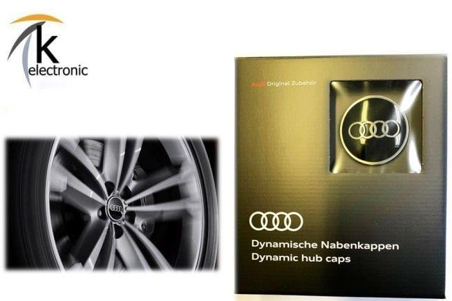 AUDI Dynamische Nabendeckel für Felgen Nachrüstpaket 4x Original Zubehör