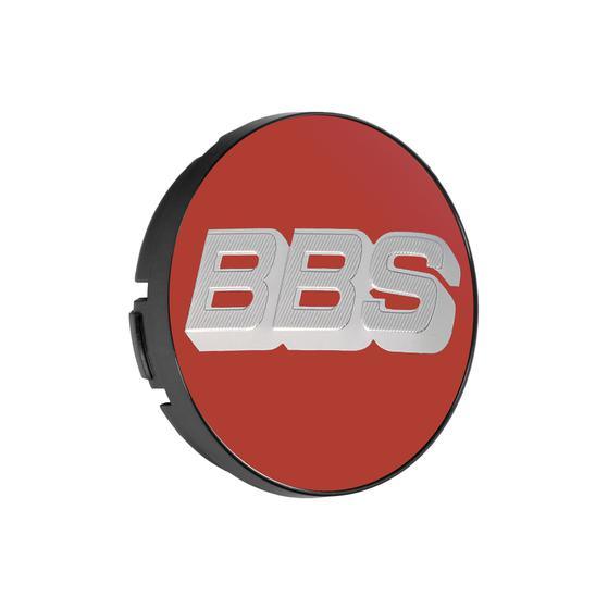 BBS 2D Nabendeckel Geprägt Rot mit Logo Silber (1 Stück)