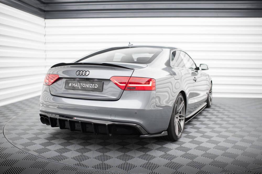 Heckdiffusor (Doppelflutig Links) für Audi A5 Coupe S-Line 8T Facelift von Maxton Design