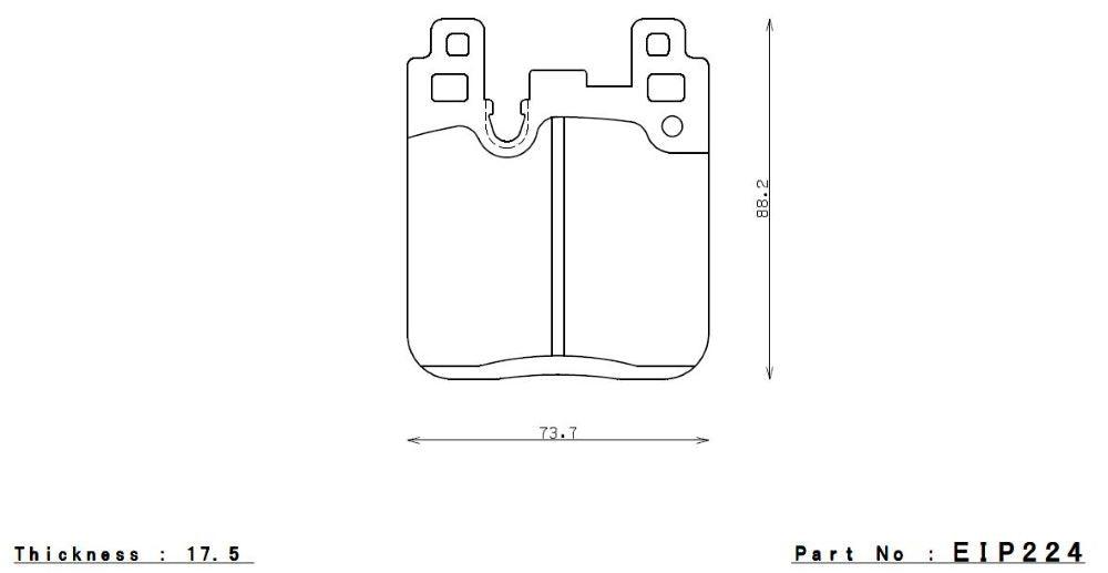 Endless N39S Bremsbeläge Hinterachse für BMW M2 F87 passend für blaue 4-Kolben