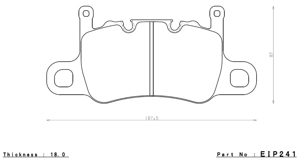 Endless N35S Bremsbeläge Hinterachse für Porsche Cayman 982 GT4