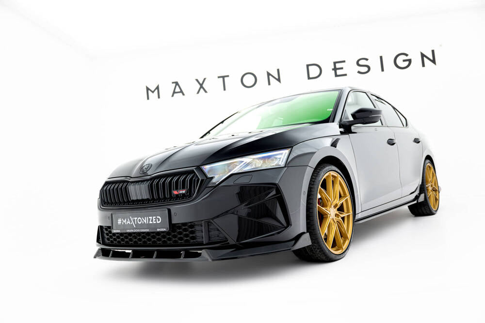 Frontlippe / Frontsplitter / Frontansatz V.2 für Skoda Octavia RS MK4 Facelift von Maxton Design