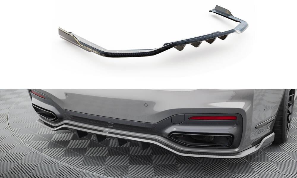 Carbon Zentraler Hinterer Splitter für BMW 7 M-Paket G11 Facelift von Maxton Design