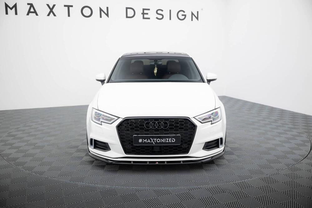 Front Lippe / Front Splitter / Frontansatz für Audi A3 Limousine 8V Facelift von Maxton Design