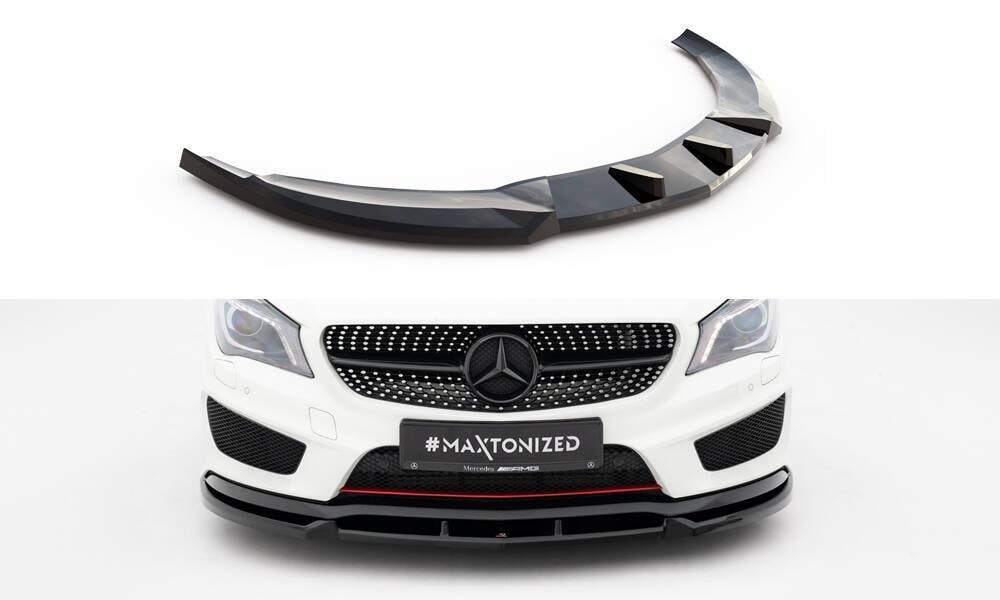 Front Lippe / Front Splitter / Frontansatz für Mercedes CLA C117 AMG-Line von Maxton Design