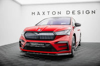 Front Lippe / Front Splitter / Frontansatz für Skoda Enyaq Coupe IV RS von Maxton Design