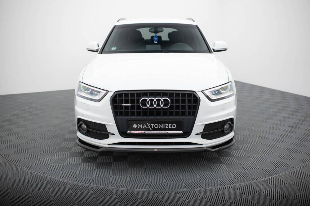 Front Lippe / Front Splitter / Frontansatz V.2 für Audi Q3 S-Line 8U von Maxton Design