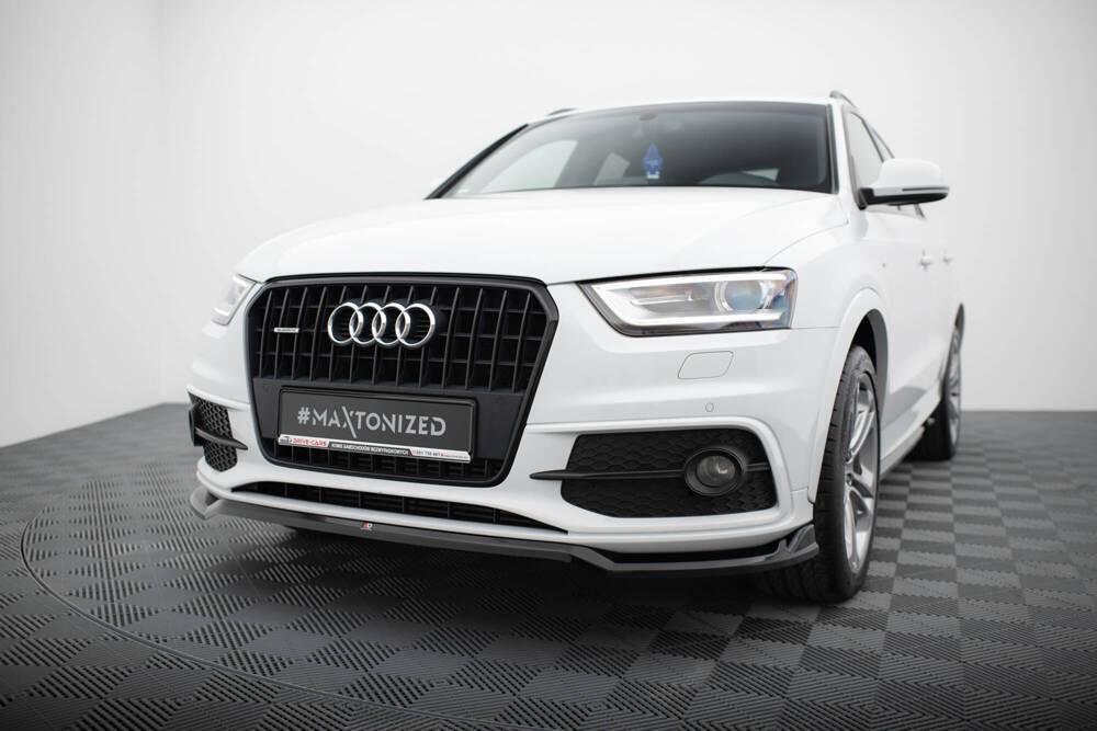 Front Lippe / Front Splitter / Frontansatz V.2 für Audi Q3 S-Line 8U von Maxton Design