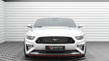 Front Lippe / Front Splitter / Frontansatz V.2 für Ford Mustang MK6 Facelift von Maxton Design