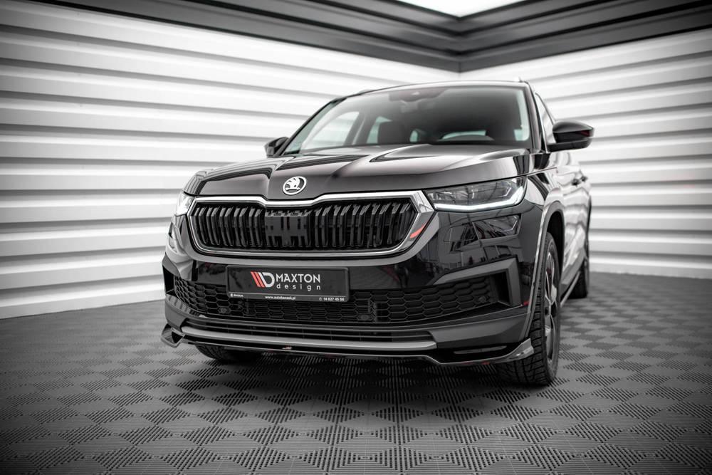 Front Lippe / Front Splitter / Frontansatz V.2 für Skoda Kodiaq NS7 Facelift von Maxton Design