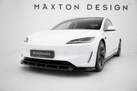 Front Lippe / Front Splitter / Frontansatz V.2 für Tesla Model 3 Performance MK1 Facelift von Maxton Design