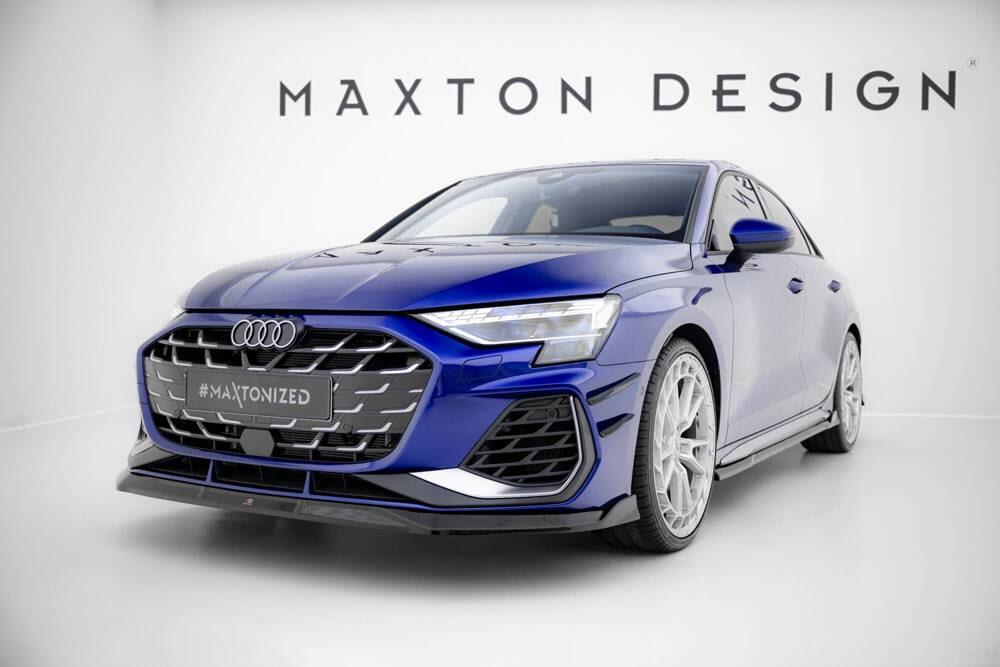 Front Lippe / Front Splitter / Frontansatz V.2 für Audi A3 S-Line Limousine 8Y Facelift von Maxton Design