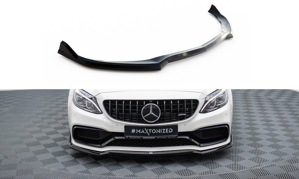 Front Lippe / Front Splitter / Frontansatz V.3 für Mercedes C63 AMG Limousine / T-Modell W205 / S205 von Maxton Design