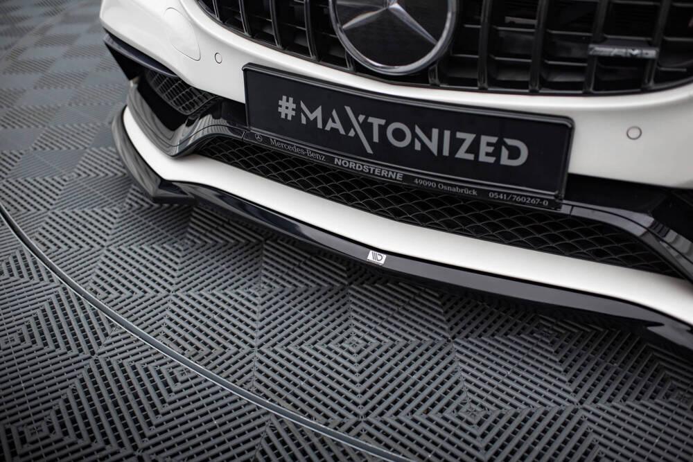 Front Lippe / Front Splitter / Frontansatz V.3 für Mercedes C63 AMG Limousine / T-Modell W205 / S205 von Maxton Design