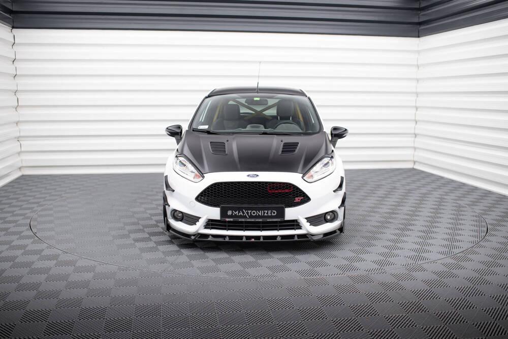 Front Lippe / Front Splitter / Frontansatz V.6 mit Flaps für Ford Fiesta ST MK7 Facelift von Maxton Design