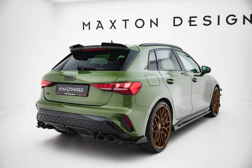 Seitliche Heck Diffusor Erweiterung V.2 für Audi S3 Sportback 8Y Facelift von Maxton Design