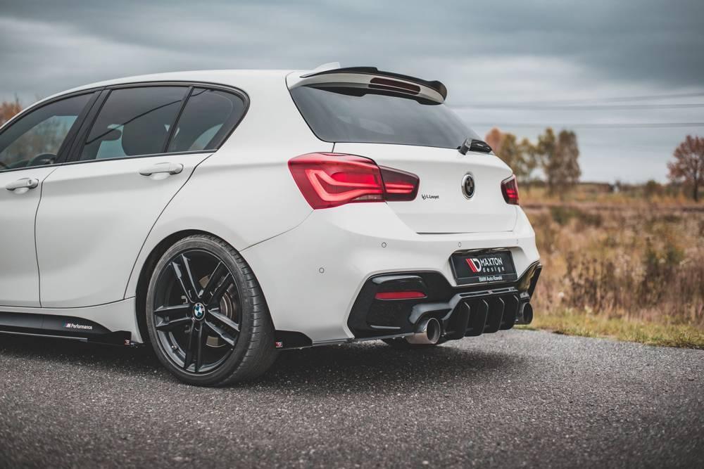 Seitliche Heck Diffusor Erweiterung Racing V.3 mit Flaps für BMW 1er F20 M140i von Maxton Design