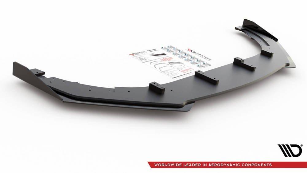 Front Lippe / Front Splitter / Frontansatz Racing V.3 mit Flaps für VW Golf 6 GTI von Maxton Design