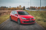 Front Lippe / Front Splitter / Frontansatz Racing V.3 mit Flaps für VW Golf 6 GTI von Maxton Design