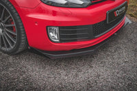 Front Lippe / Front Splitter / Frontansatz Racing V.3 mit Flaps für VW Golf 6 GTI von Maxton Design