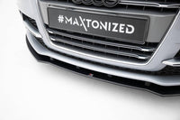 Front Lippe / Front Splitter / Frontansatz Street Pro für Audi TTS / TT S-Line 8J Facelift von Maxton Design