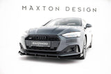 Front Lippe / Front Splitter / Frontansatz Street Pro mit Flaps für Audi A5 F5 Facelift von Maxton Design