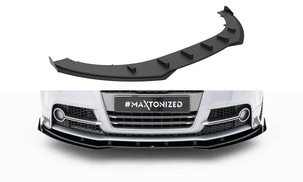 Front Lippe / Front Splitter / Frontansatz Street Pro mit Flaps für Audi TTS / TT S-Line 8J Facelift von Maxton Design