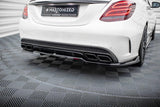 Zentraler Hinterer Splitter für Mercedes C63 AMG Limousine / T-Modell W205 / S205 von Maxton Design