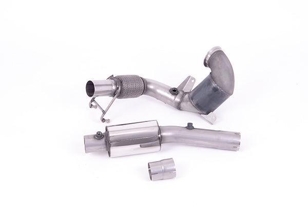 Milltek Downpipe mit 200 Zellen Hi-Flow Sportkat und OPF Ersatzrohr für Polo GTI 2.0 TSI AW ab 2019