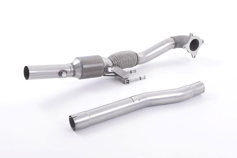 Milltek HJS Downpipe HQ mit 200 Zellen High Flow Sport Kat für Seat Leon FR 2.0 T FSI 200-211PS ab 2006 (Typ 1P)