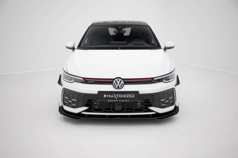 Front Lippe / Front Splitter / Frontansatz Street Pro für VW Golf 8 GTI / GTE Facelift von Maxton Design