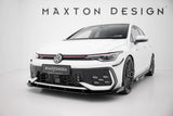 Front Lippe / Front Splitter / Frontansatz Street Pro mit Flaps für VW Golf 8 R-Line Facelift von Maxton Design