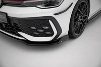 Front Lippe / Front Splitter / Frontansatz V.3 mit Flaps für VW Golf 8 GTI / GTE Facelift von Maxton Design