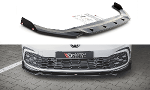 Front Splitter / Cup Schwert / Frontansatz V.2 mit Flaps für VW Golf 8 GTI von Maxton Design