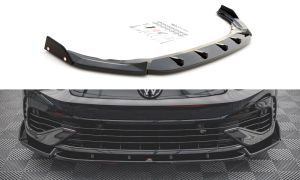 Front Lippe / Front Splitter / Frontansatz Racing mit Flaps für VW Golf 8 GTI von Maxton Design