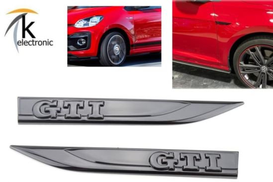 VW up! GTI Schriftzug schwarz Kotflügel links + rechts