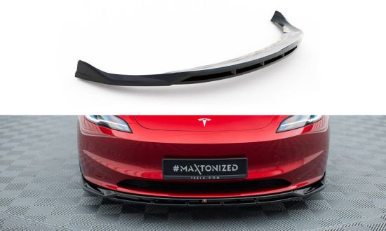 Front Lippe / Front Splitter / Frontansatz V.1 für Tesla Model 3 Project Highland (Facelift) von Maxton Design